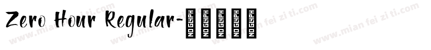 Zero Hour Regular字体转换